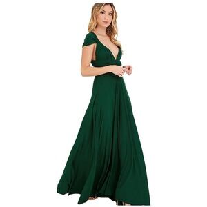 Green Infinity Maxi wrap Dress size medium NWT